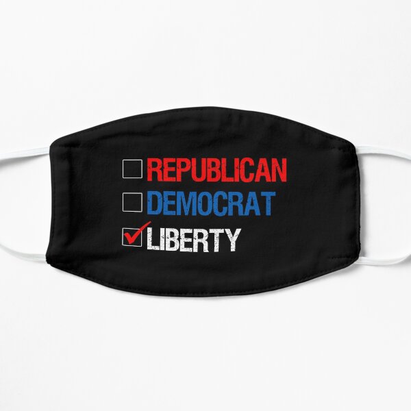 Republican Democrat Liberty Libertarian Flat Mask