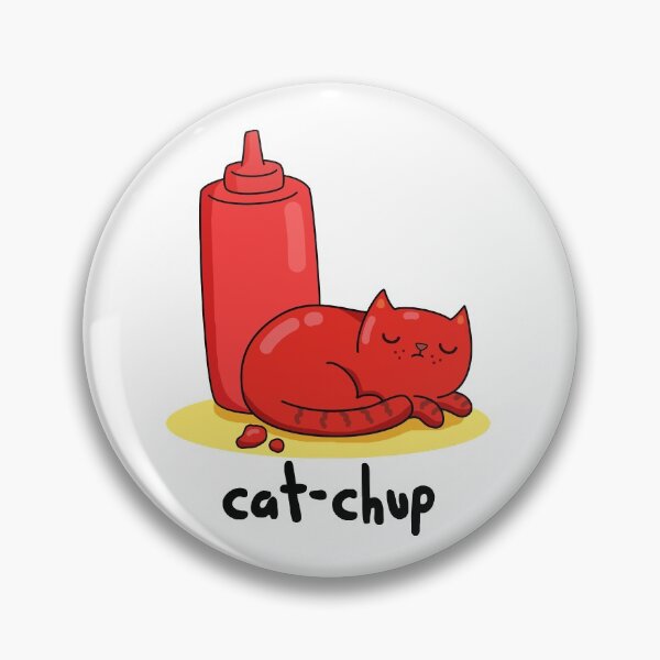 Item preview, Cat-chup Funny Cat Ketchup Puns  designed and sold by punnybone.