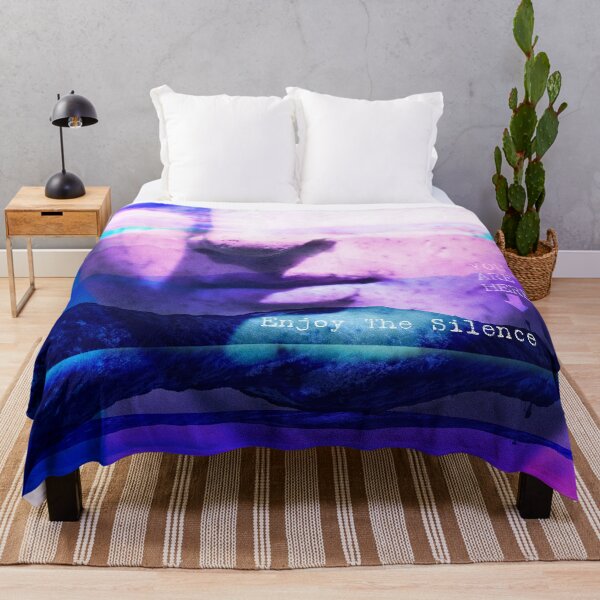 Item preview, you are here blue vaporwave inspired aesthetic art + enjoy the silence designed and sold by Saburkitty.