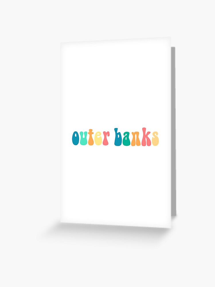 Outer Banks colorful lettering | Greeting Card