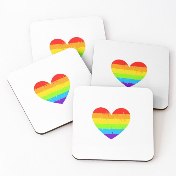 Item preview, Rainbow heart Gay pride designed and sold by SkeletalReigns.