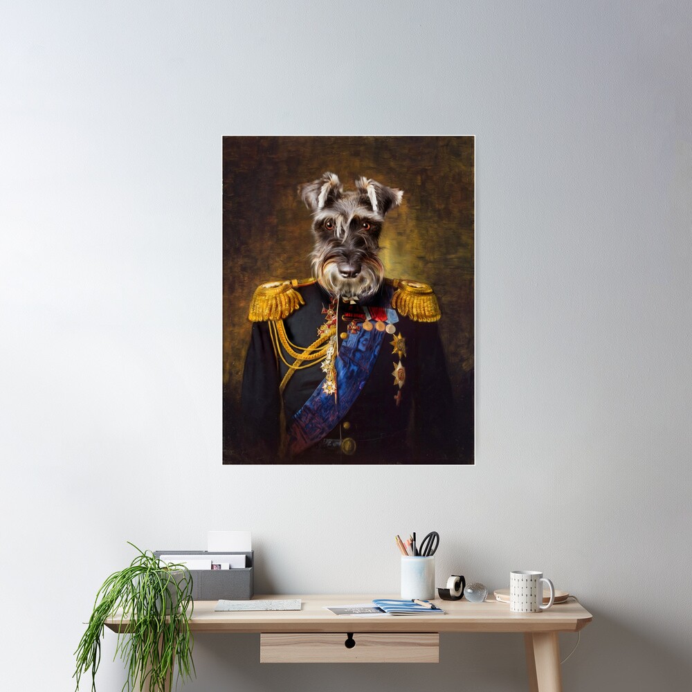 Schnauzer Dog Portrait - Elliott Poster