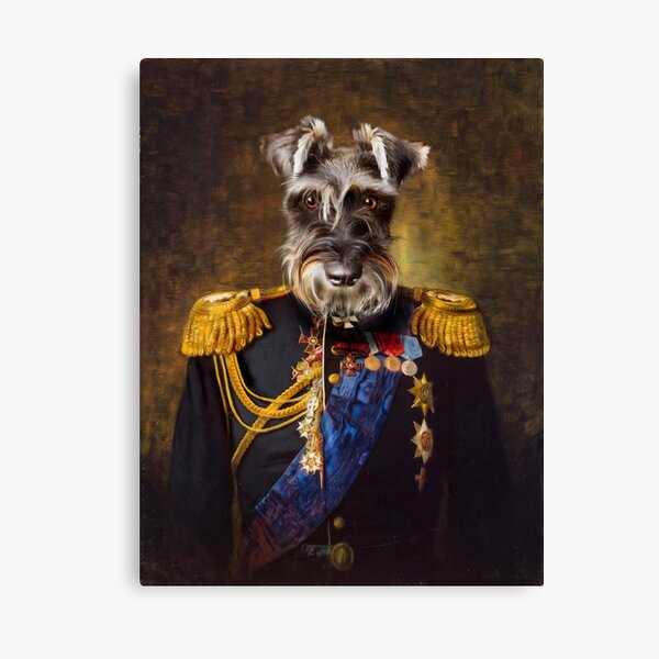 Schnauzer Dog Portrait - Elliott Canvas Print