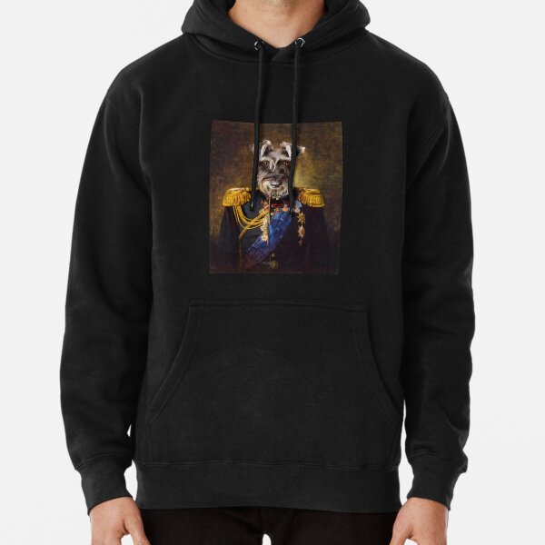 Schnauzer Dog Portrait - Elliott Pullover Hoodie