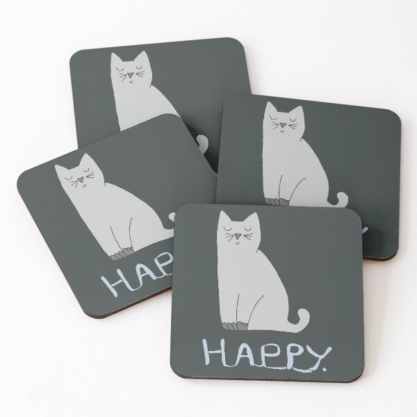 Item preview, cat happy designed and sold by Veki5.