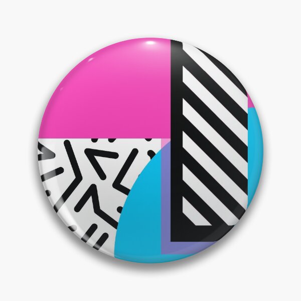 Colorful Retro Memphis Abstract Pin