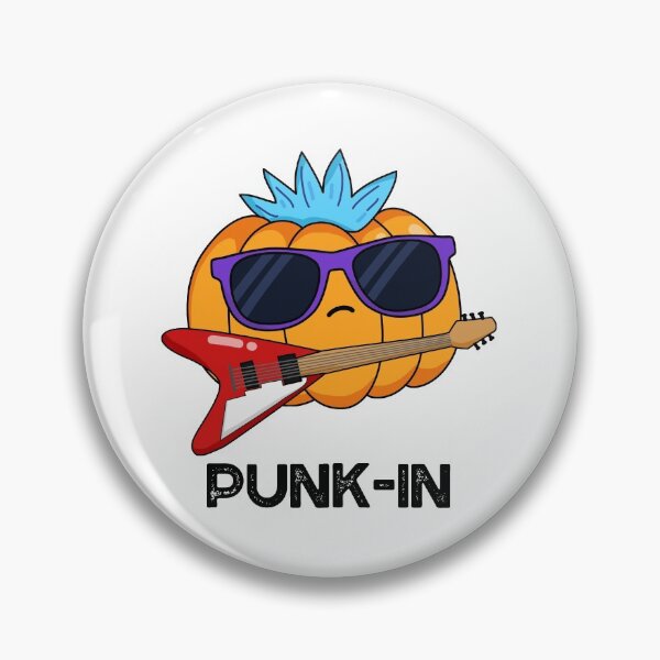 Item preview, Punk-in Funny Punk Rock Pumpkin Puns  designed and sold by punnybone.