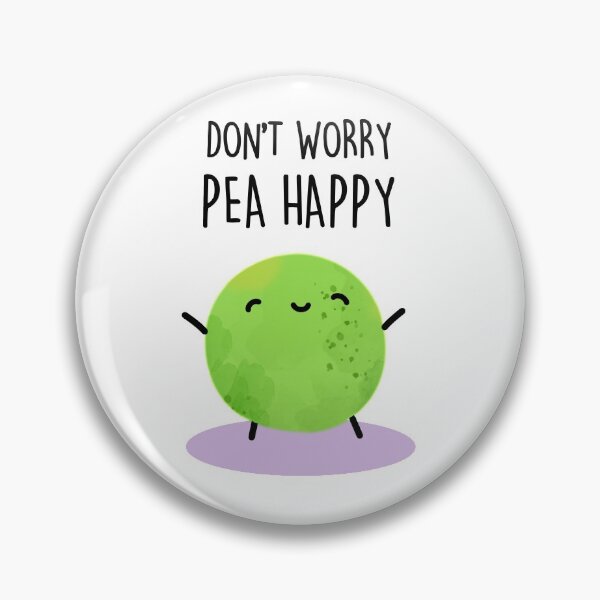 Item preview, Don't Worry Pea Happy Funny Pea Puns  designed and sold by punnybone.