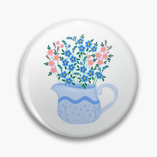 Artikelvorschau, Blumen in blauer Teekanne entworfen und verkauft von Katbydesign.