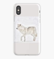 Tip Toe in the Snow - Arctic wolf iPhone Case