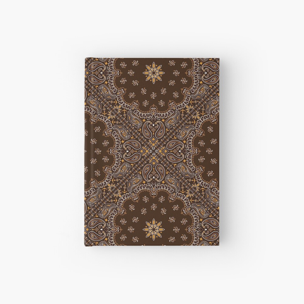 Brown Bandanna Pattern Hardcover Journal