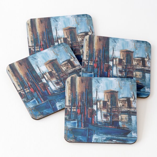 Item preview, Cote del Atlantique vintage travel poster designed and sold by stickart-marek.