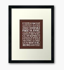 Decisive Element • Russet Framed Print