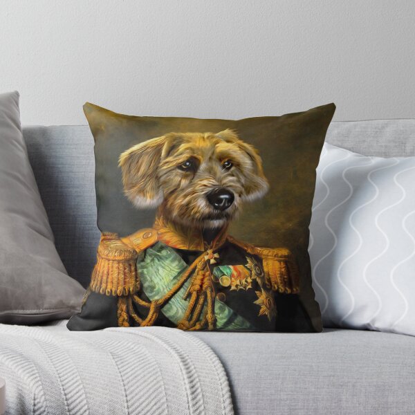 Dog Portrait - Doogle Throw Pillow