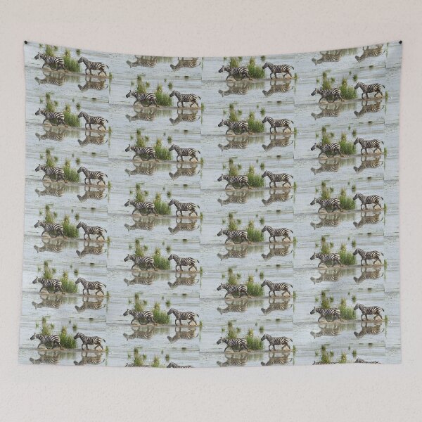 Item preview, Zebras Cantering Across The Swamp designed and sold by Carole-Anne.