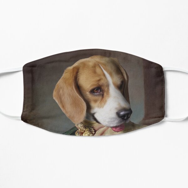 Beagle Dog Portrait - Louis Flat Mask