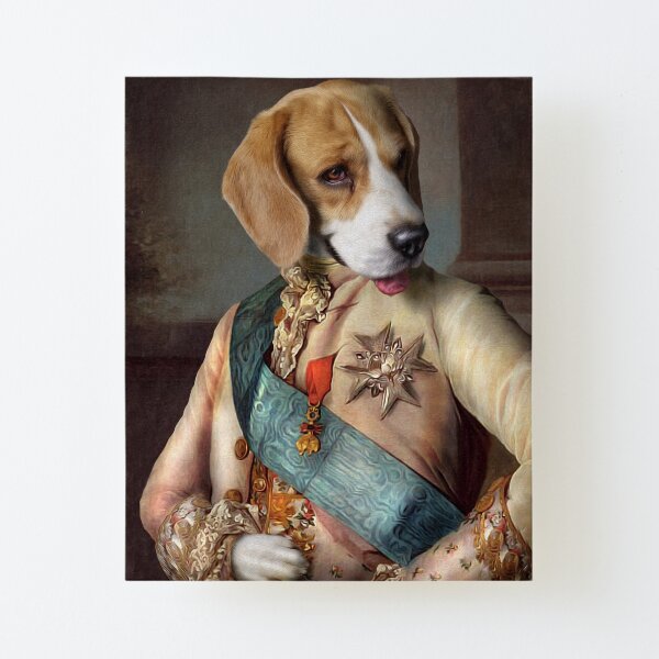 Beagle Dog Portrait - Louis Canvas Mounted Print