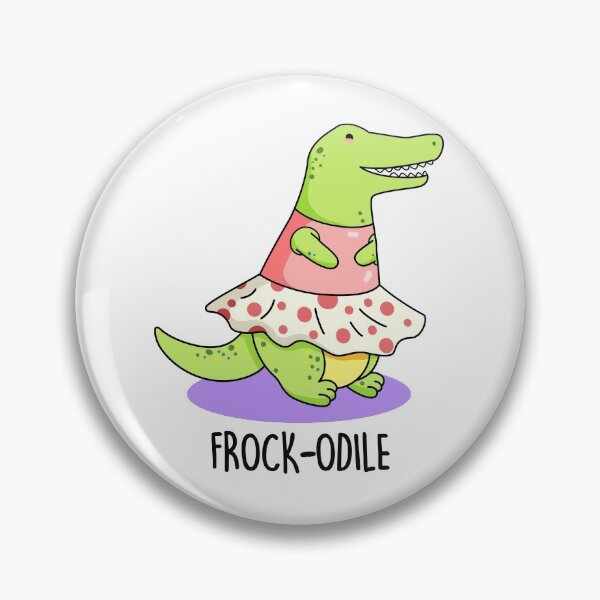 Item preview, Frock-odile Funny Crocodile Puns  designed and sold by punnybone.
