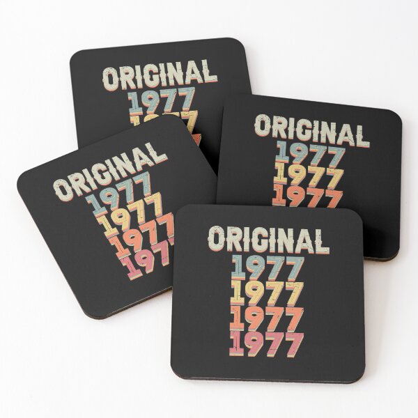 Item preview, 43th Birthday Gift Original 1977 Men or Women Retro and Vintage 70s style designed and sold by Knity.