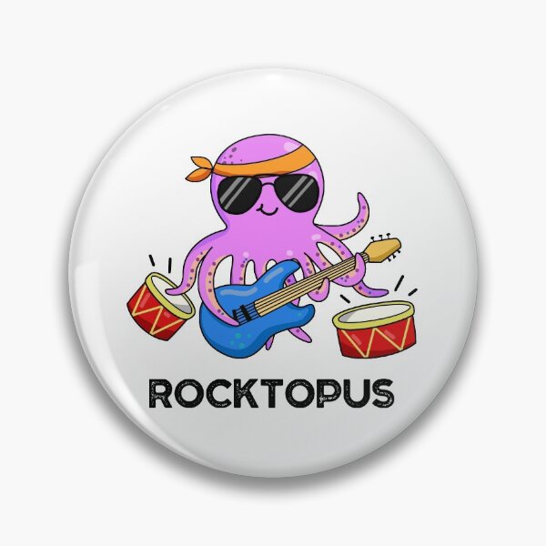 Item preview, Rocktopus Rock Band Funny Octopus Puns  designed and sold by punnybone.