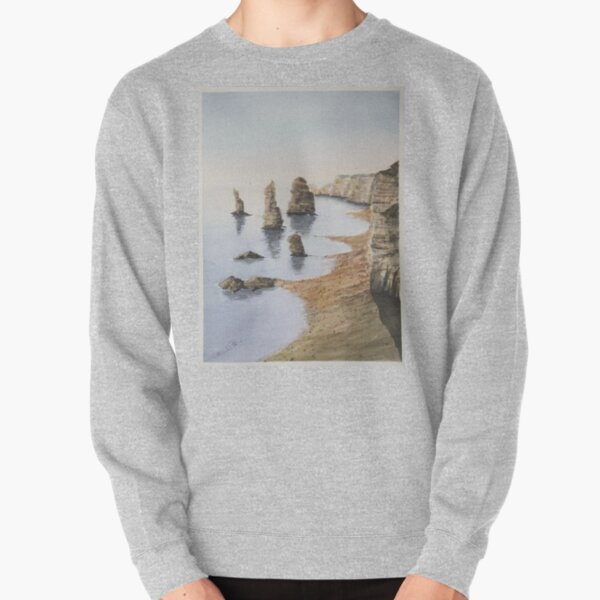 Watercolor. Twelve apostles, Australia Pullover Sweatshirt