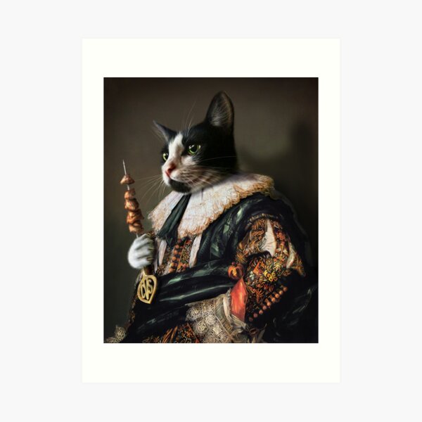 Cat Portrait - Carter Von Sexy Pants Art Print