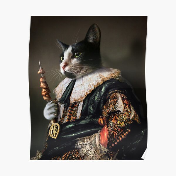 Cat Portrait - Carter Von Sexy Pants Poster