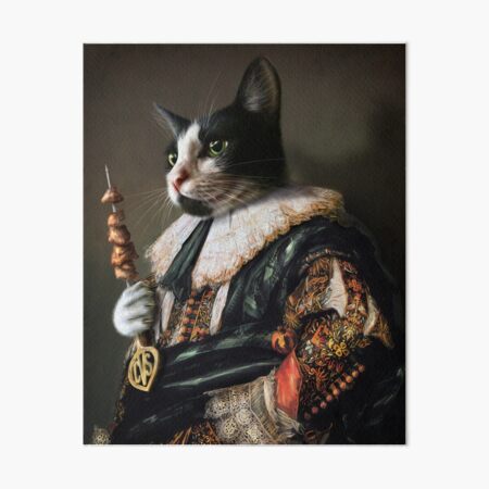 Cat Portrait - Carter Von Sexy Pants Art Board Print