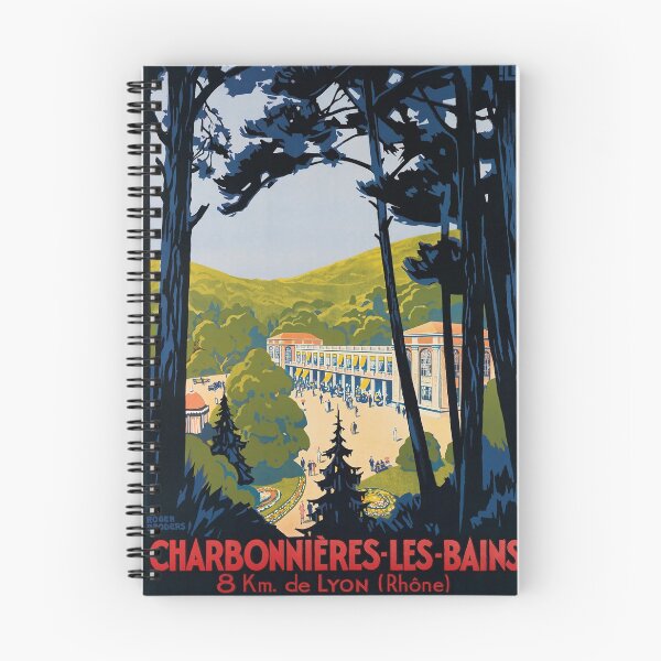Item preview, Charbonnieres les Bains vintage travel poster designed and sold by stickart-marek.