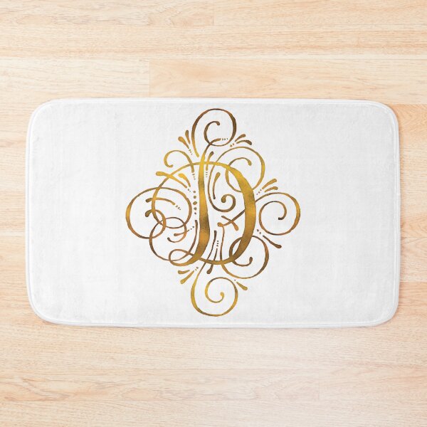 Item preview, Golden Monogram Calligraphy Letter D designed and sold by junkydotcom.