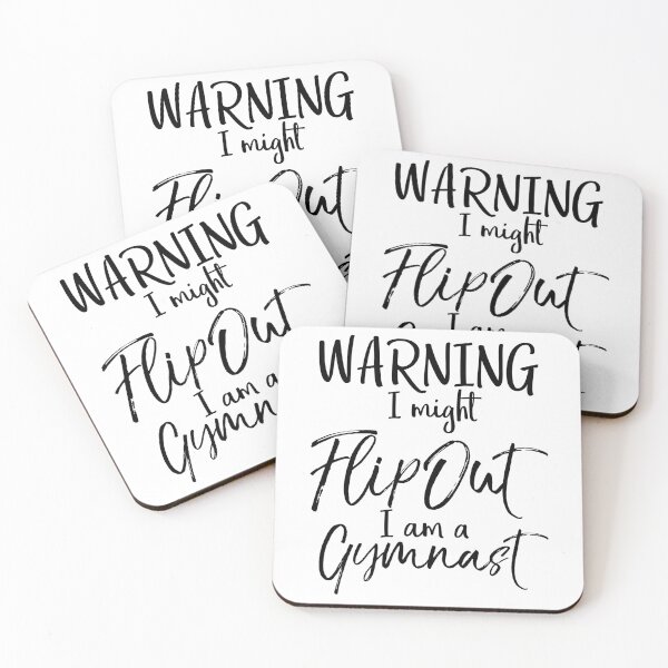 Artikelvorschau, Warning I Might Flip Out I am a Gymnast Gymnastics Quote entworfen und verkauft von TNDesignStudio.