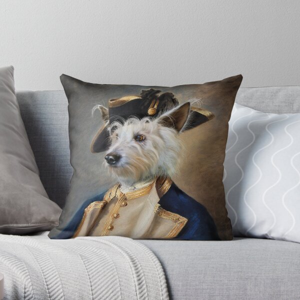 Dog Portrait - Barkley Throw Pillow