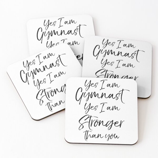 Aperçu de l'œuvre Oui, je suis gymnaste. Oui, je suis plus fort que toi. Citation sur la gymnastique. créée et vendue par TNDesignStudio.