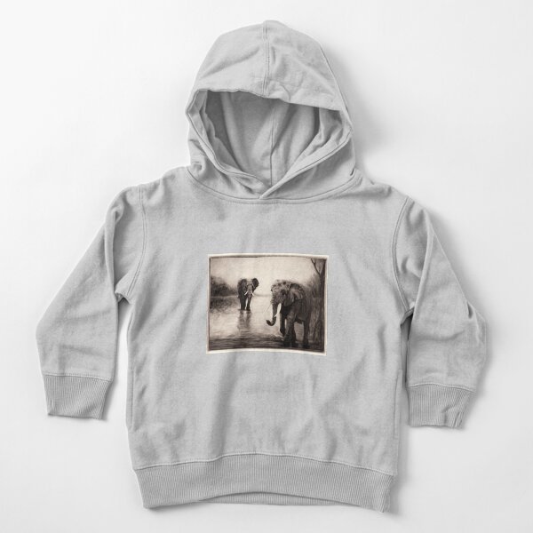 African Elephants at Sunset Toddler Pullover Hoodie