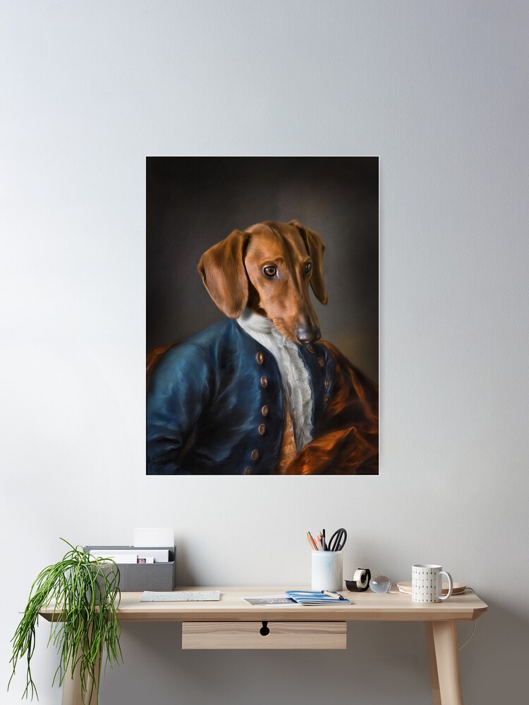 Thumbnail 2 of 3, Poster, Short Haired Dachshund Portrait - Rueben designed and sold by carpo17.