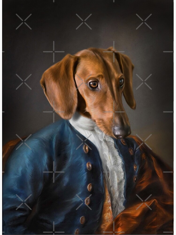 Thumbnail 3 of 3, Poster, Short Haired Dachshund Portrait - Rueben designed and sold by carpo17.