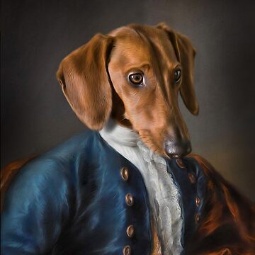 Artwork thumbnail, Short Haired Dachshund Portrait - Rueben by carpo17