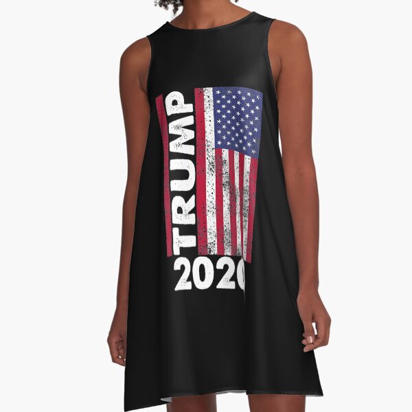 American Flag Design Trump 2020-Trump 2020 Men Women Gift A-Line Dress