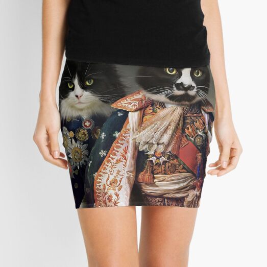 Cat Portrait - Michael and Hero Mini Skirt