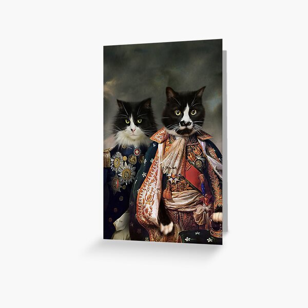 Cat Portrait - Michael and Hero Greeting Card