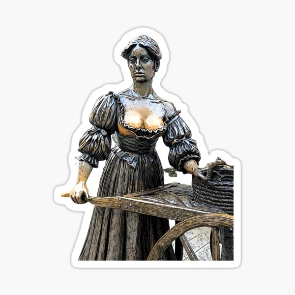 Molly Malone statue in Dublin Sticker