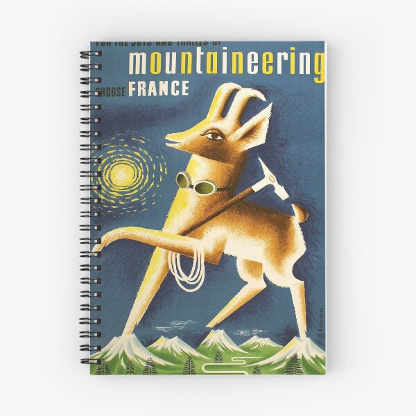 Item preview, Mountaineering in France vintage travel poster designed and sold by stickart-marek.