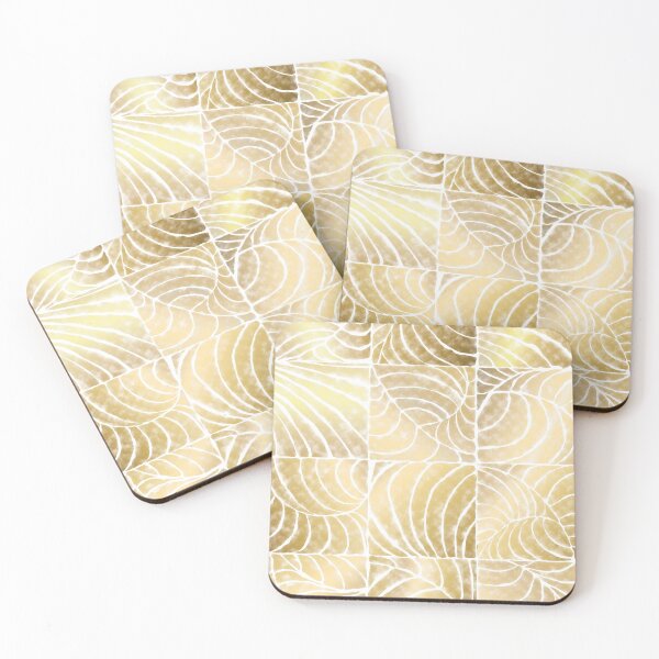 Item preview, Tropic gold metallic leaves and shells designed and sold by NoaaDesign.