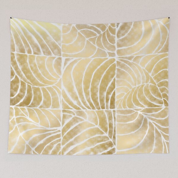 Item preview, Tropic gold metallic leaves and shells designed and sold by NoaaDesign.