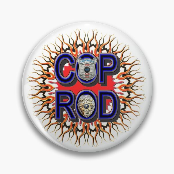 Item preview, COP ROD ( BLUE TYPE ) RED/ORANGE FLAMES, & BADGES designed and sold by CopRod.
