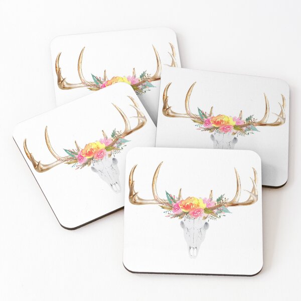 Item preview, Floral Deer Skull designed and sold by Digital Avocado.