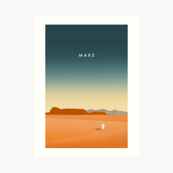 Mars travel poster Art Print