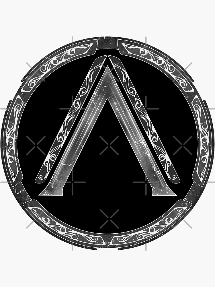 Spartan Shield Lambda Ancient Lacedaemonian Symbol of Sparta