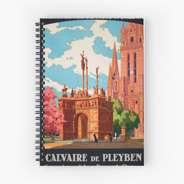 Item preview, Calvaire de Pleyben vintage travel poster designed and sold by stickart-marek.
