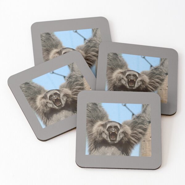 Item preview, Silvery gibbon yawning designed and sold by KcsArt87.